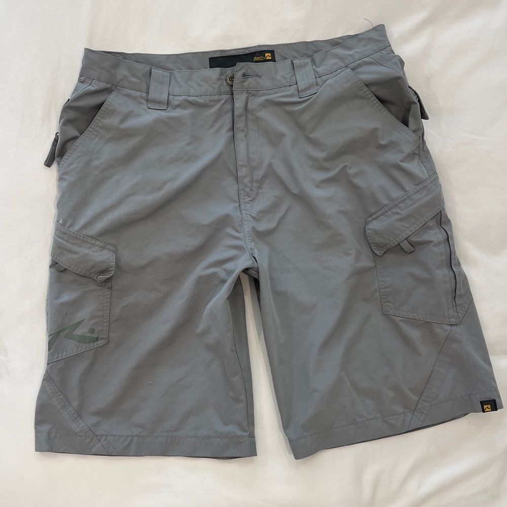 Rusty Men’s Gray Technical Cargo Shorts Size 34 Street Moto Surf